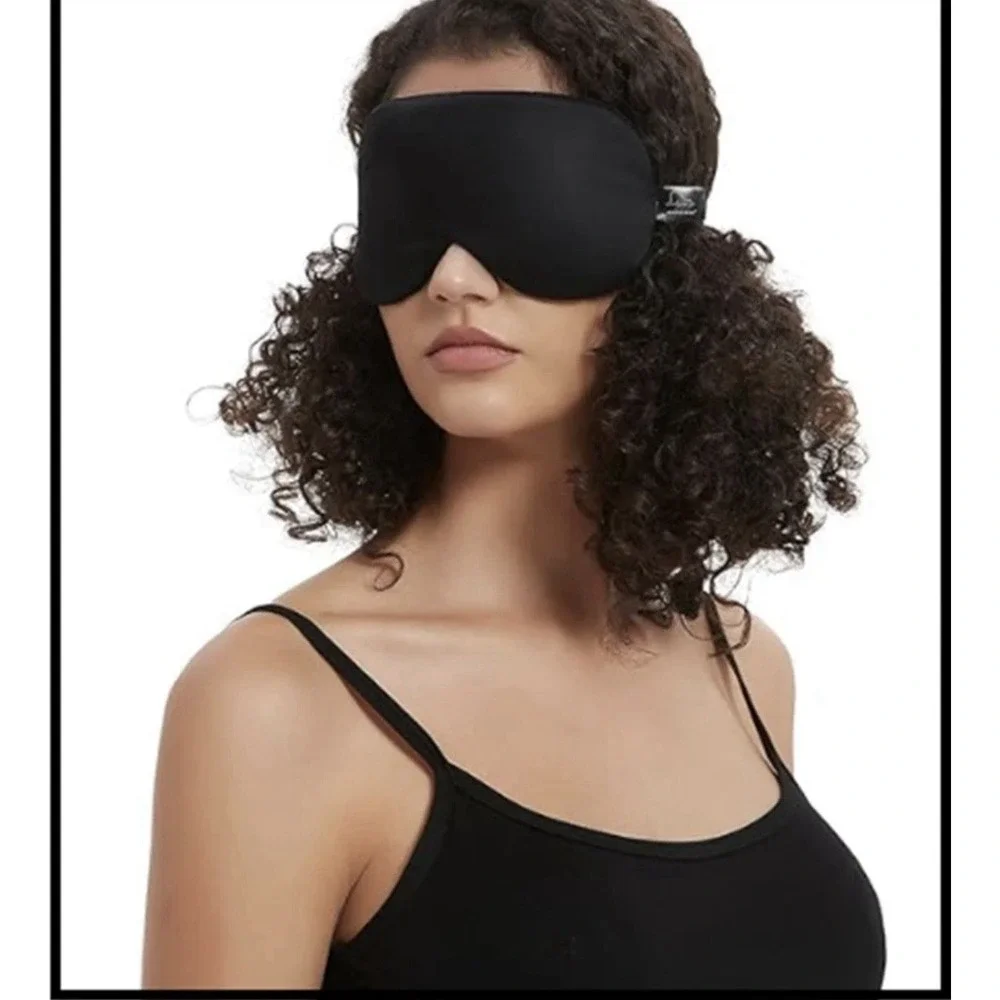 Alaska Bear Sleep Mask Silk Cover - Eye Contour Built in No Pressure**